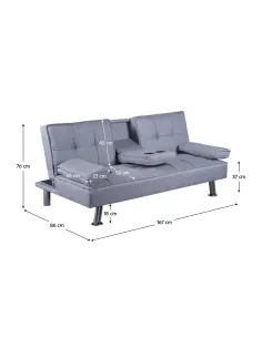Canapea extensibilă GOLDIA NEW, living, 167x86x76 cm, Textil și Metal | MobilaOK 2