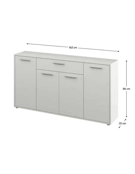 Comodă LUNIA pentru dormitor/hol, 163x33x86 cm, PAL melaminat | MobilaOK