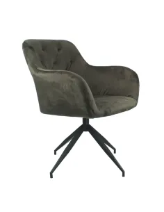 Scaun pivotant, VELEZA NEW, birou/sufragerie, 66x66x83 cm, catifea, metal | MobilaOK