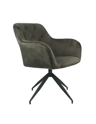 Scaun pivotant, VELEZA NEW, birou/sufragerie, 66x66x83 cm, catifea, metal | MobilaOK