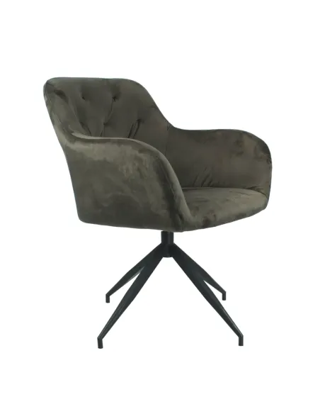 Scaun pivotant, VELEZA NEW, birou/sufragerie, 66x66x83 cm, catifea, metal | MobilaOK