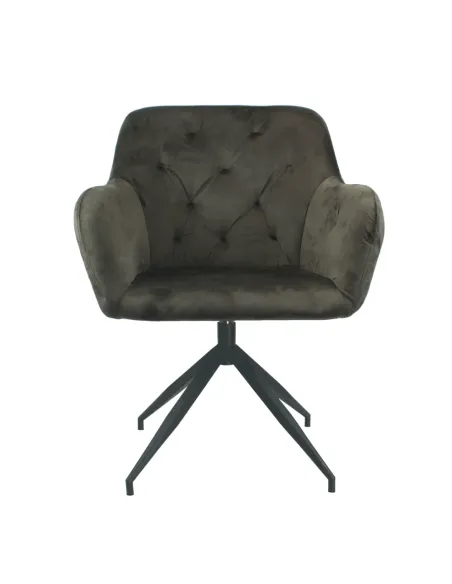 Scaun pivotant, VELEZA NEW, birou/sufragerie, 66x66x83 cm, catifea, metal | MobilaOK