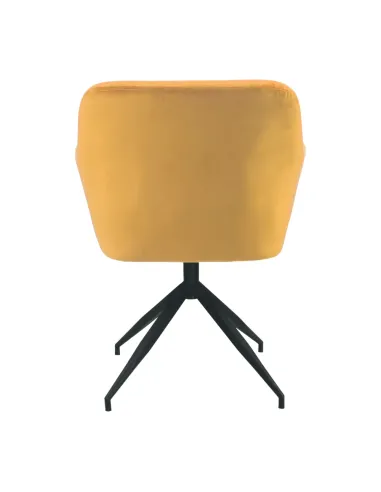 Scaun pivotant VELEZA NEW, birou/sufragerie, 66x66x83 cm, catifea, picioare metal | MobilaOK