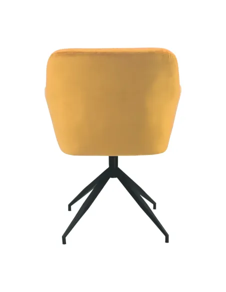Scaun pivotant VELEZA NEW, birou/sufragerie, 66x66x83 cm, catifea, picioare metal | MobilaOK