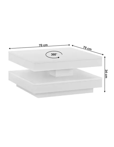 Măsuță de cafea MANDY living 70x70x34 cm PAL melaminat | MobilaOK