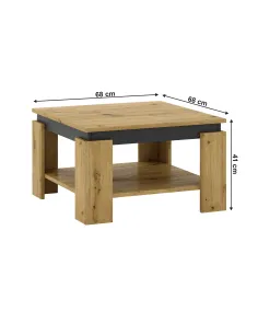 Măsuță de cafea LEJSY, living, 68x68x41 cm, PAL laminat | MobilaOK 2
