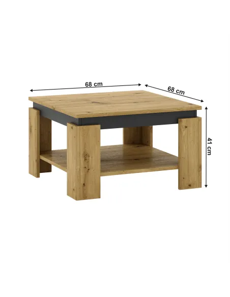 Măsuță de cafea LEJSY, living, 68x68x41 cm, PAL laminat | MobilaOK