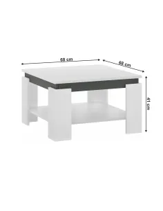 Măsuță de cafea LEJSY, living, 68x68x41 cm, PAL laminat/HDF | MobilaOK 2