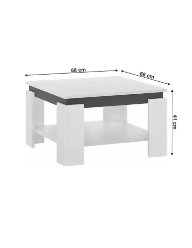 Măsuță de cafea LEJSY, living, 68x68x41 cm, PAL laminat/HDF | MobilaOK