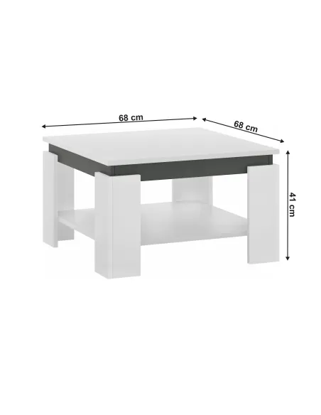 Măsuță de cafea LEJSY, living, 68x68x41 cm, PAL laminat/HDF | MobilaOK