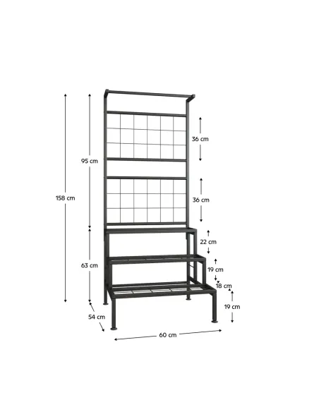 Suport pentru flori BALKO living 60x54x158 cm Metal | MobilaOK
