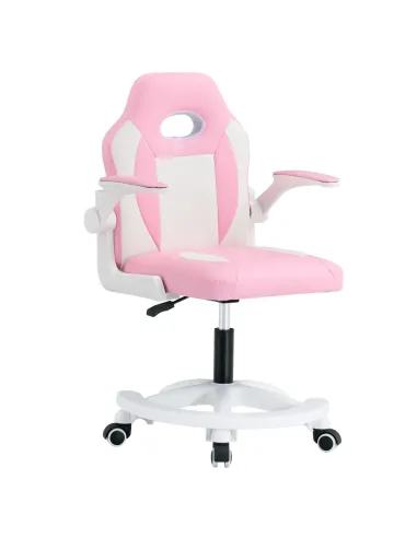 Scaun rotativ ODELIA pentru birou/home office, 59x53x87-97 cm, piele ecologica si plastic | MobilaOK