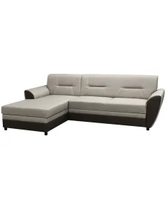 Canapea Extensibilă SEVARD ROH, living, 250x83 cm, Textil, maro/gri-bej | MobilaOK
