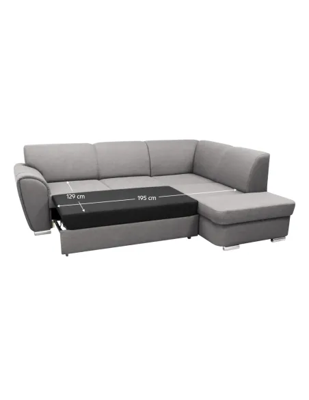 Set Canapea KENAI ROH, dreapta, living, 255x196x84 cm, Tesa Malmo 90, picioare plastic | MobilaOK
