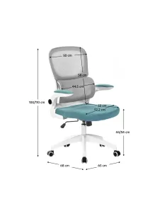 Scaun de birou RAMIRO, birou, 65x68x100-110 cm, textil/plasă/plastic, KONDELA | MobilaOK 2