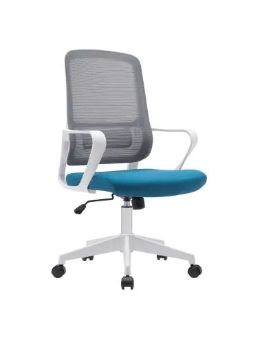 Scaun de birou SALOMO, 63x56.5x99-109 cm, plasă și plastic | MobilaOK