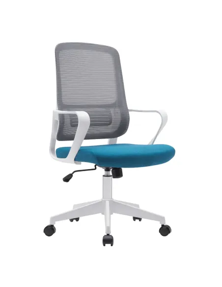 Scaun de birou SALOMO, 63x56.5x99-109 cm, plasă și plastic | MobilaOK