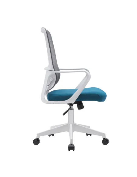 Scaun de birou SALOMO, 63x56.5x99-109 cm, plasă și plastic | MobilaOK