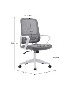 Scaun de birou SALOMO, birou, 63x56.5x99-109 cm, plasă și textil | MobilaOK 2