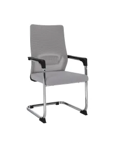 Scaun de conferință KABIR, birou/sedinte, 57x62x100 cm, material: plasă/plastic/metal cromat | MobilaOK