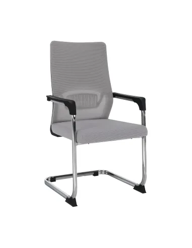 Scaun de conferință KABIR, birou/sedinte, 57x62x100 cm, material: plasă/plastic/metal cromat | MobilaOK