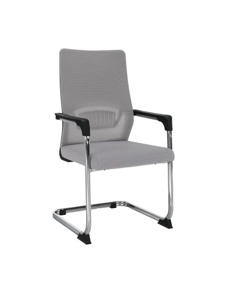 Scaun de conferință KABIR, birou/sedinte, 57x62x100 cm, material: plasă/plastic/metal cromat | MobilaOK