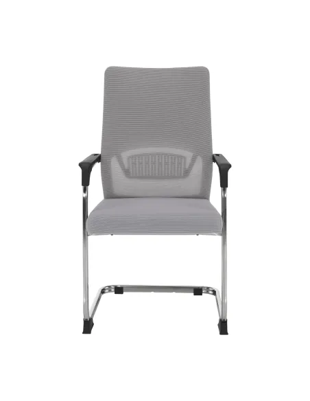 Scaun de conferință KABIR, birou/sedinte, 57x62x100 cm, material: plasă/plastic/metal cromat | MobilaOK