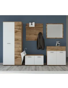 Cuier de perete IRIA B, hol/dormitor, 80x23.6x80 cm, PAL melaminat | MobilaOK 2