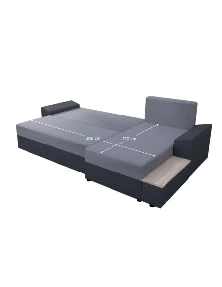 Colțar extensibil FERGUS ROH, living, 240x140x86 cm, Țesătură + Spumă | MobilaOK