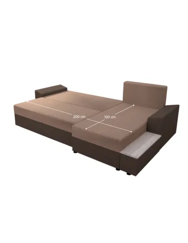 Canapea Extensibilă FERGUS ROH, Living, 240x140x86 cm, Tapițerie Țesătură | MobilaOK