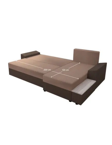 Canapea Extensibilă FERGUS ROH, Living, 240x140x86 cm, Tapițerie Țesătură | MobilaOK