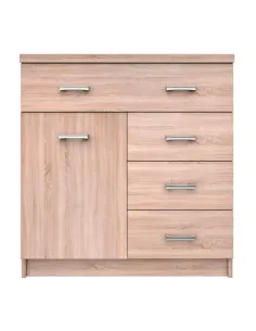 Comodă 1D4S, dormitor/hol/living, 80x33x85 cm, PAL stejar Sonoma | MobilaOK