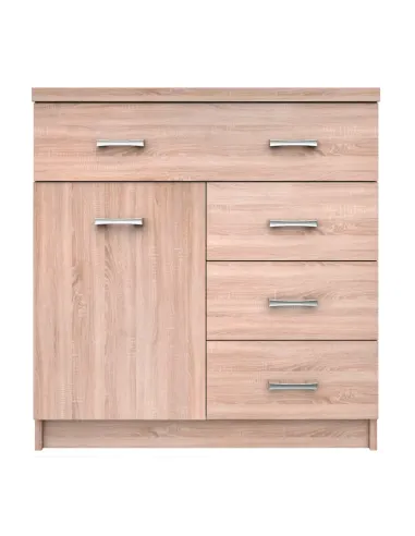Comodă 1D4S, dormitor/hol/living, 80x33x85 cm, PAL stejar Sonoma | MobilaOK