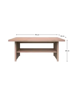 Măsuță de cafea TOPTY TIP 26, living, 115x55x48 cm, PAL melaminat | MobilaOK 2