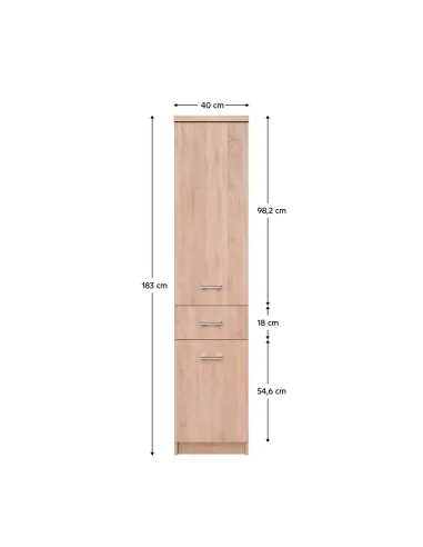 Raft TIP 31, hol, baie, dormitor, 40x33x183 cm, PAL melaminat | MobilaOK