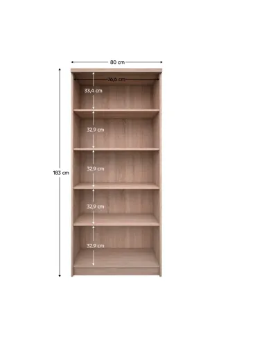 Dulap TOPTY TIP 27 living/dormitor/hol 80x33x183 cm PAL melaminat | MobilaOK