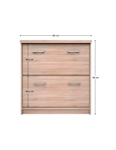 Dulap pentru pantofi KONDELA, hol/dormitor, 80x27x85 cm, PAL melaminat | MobilaOK