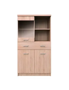 Vitrină TIP 34, living/dormitor, 80x34x145 cm, PAL stejar Sonoma | MobilaOK