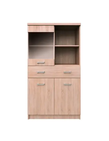 Vitrină TIP 34, living/dormitor, 80x34x145 cm, PAL stejar Sonoma | MobilaOK