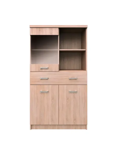 Vitrină TIP 34, living/dormitor, 80x34x145 cm, PAL stejar Sonoma | MobilaOK