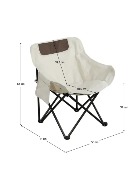 Scaun Camping URAO, Exterior, 58x51x66 cm, Tesatura/Metal | MobilaOK