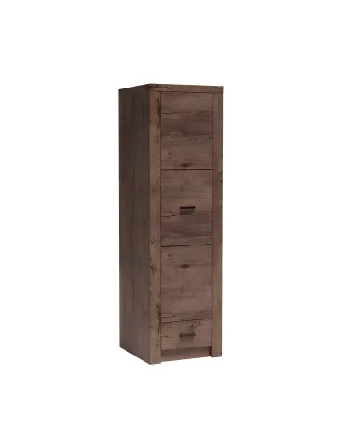 Dulap, INFINITY I-02, dormitor/hol, 56x192x58 cm, PAL melaminat frasin închis | MobilaOK