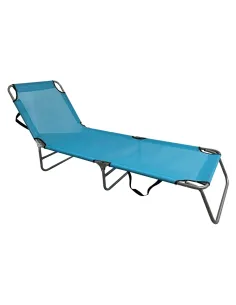 Șezlong KELEO, grădină/terasă, 182x58x79 cm, oțel și textil | MobilaOK
