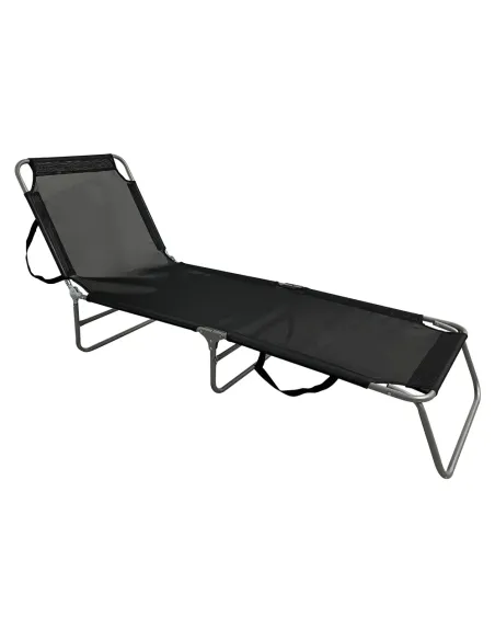 Şezlong KELEO, grădină/terasă, 58x182 cm, Oțel/Textil | MobilaOK