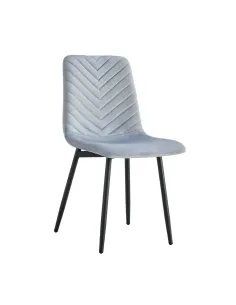 Scaun RAMITA TIP 2 pentru living/birou, 44.5x56.5x86 cm, Velvet gri/negru | MobilaOK