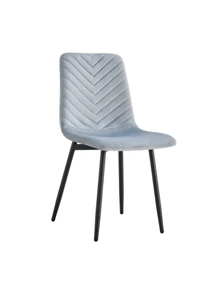 Scaun RAMITA TIP 2 pentru living/birou, 44.5x56.5x86 cm, Velvet gri/negru | MobilaOK