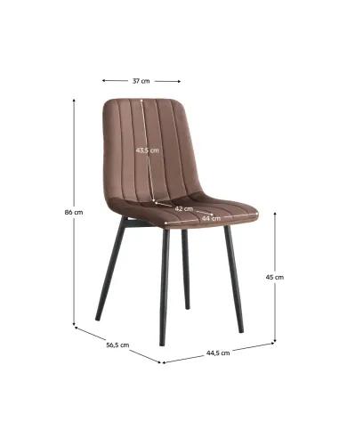Scaun RAMITA, living/birou/dining, 44.5x56.5x86 cm, Velvet, structură metalică | MobilaOK