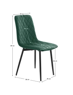 Scaun KONDELA dining 45x58x89 cm Velter, metal | MobilaOK 2