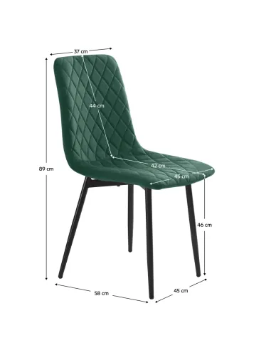 Scaun KONDELA dining 45x58x89 cm Velter, metal | MobilaOK