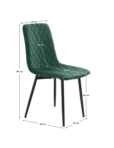 Scaun KONDELA dining 45x58x89 cm Velter, metal | MobilaOK